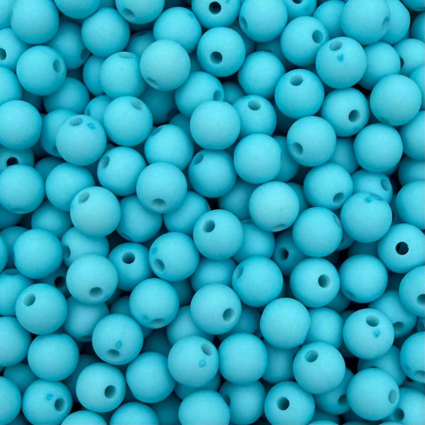 50 stuks acryl kralen mat blauw - 6mm