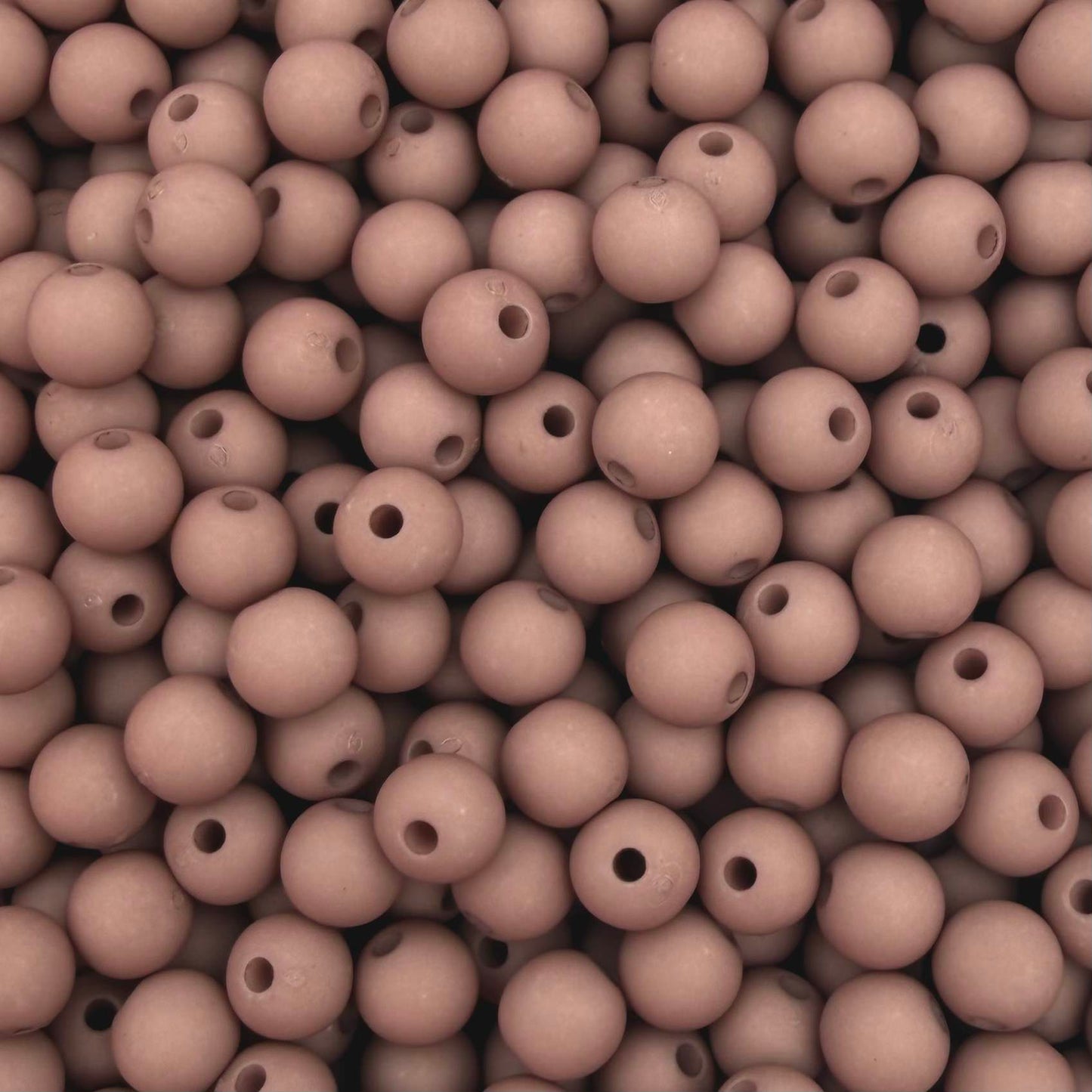 50 stuks acryl kralen mat bruin - 6mm