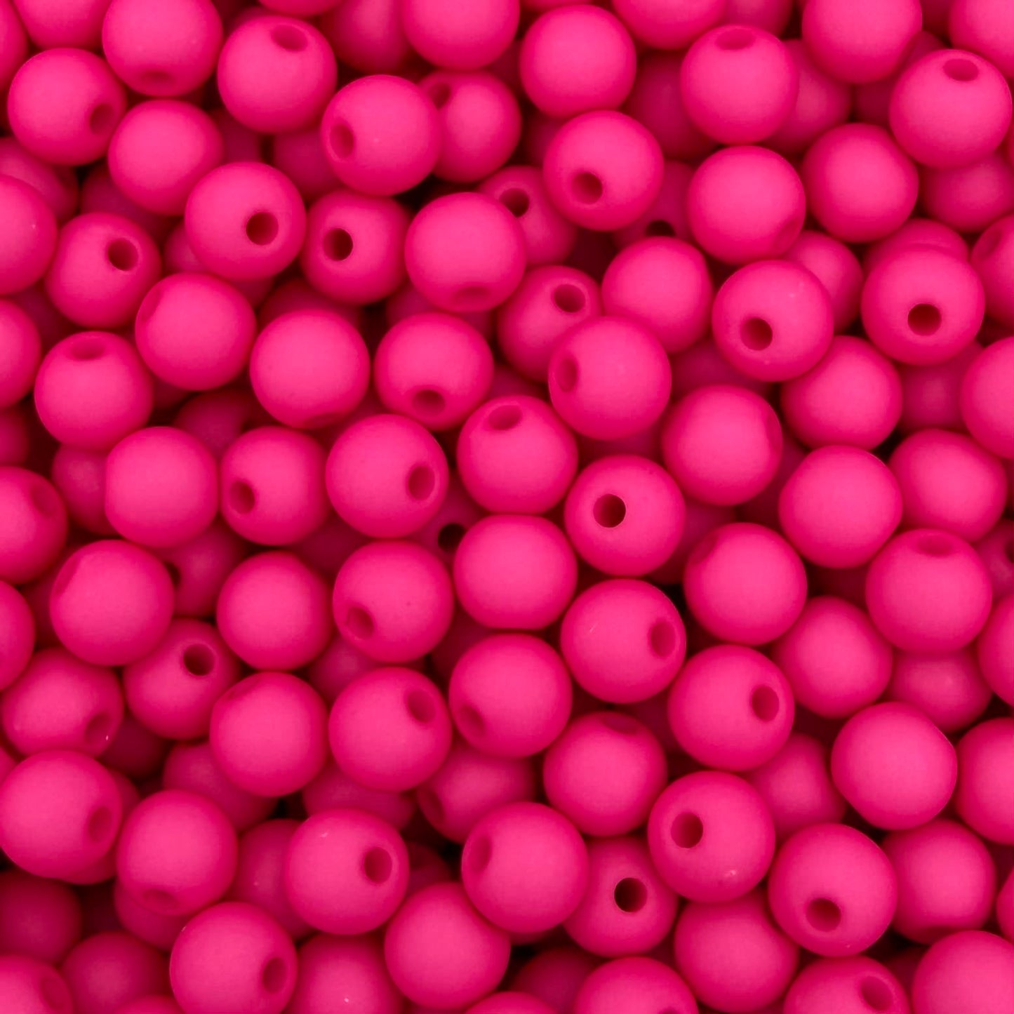 50 stuks acryl kralen mat fuchsia roze - 6mm