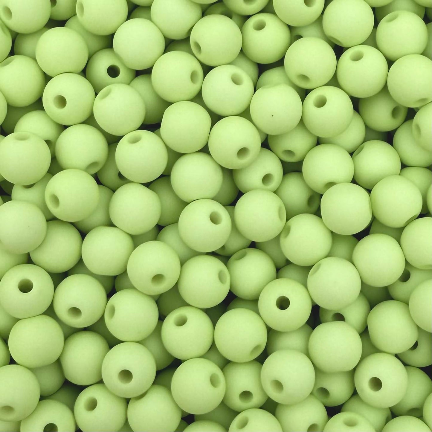 50 stuks acryl kralen mat groen - 6mm