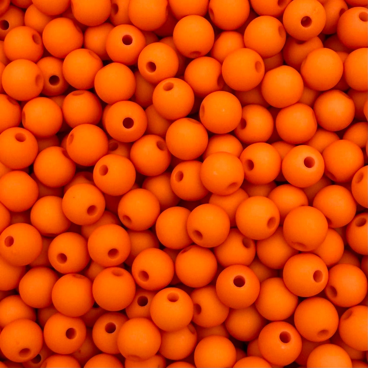 50 stuks acryl kralen mat oranje - 6mm