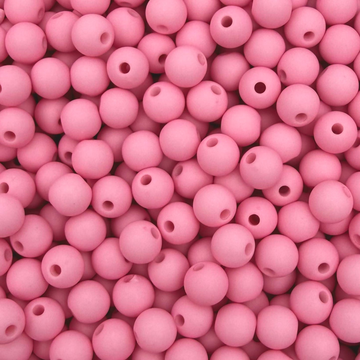 50 stuks acryl kralen mat roze - 6mm