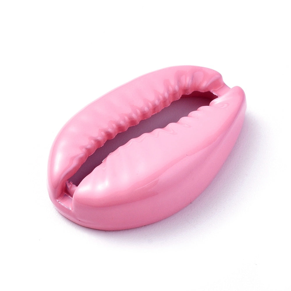 (per stuk) Kauri Schelp Roze - 19,4x12,5x5mm