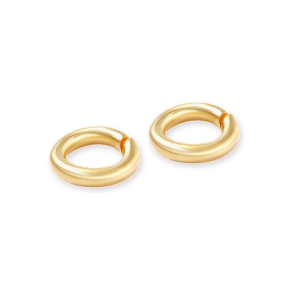 10 stuks Roestvrij stalen (RVS) buigringen goud - 6x0,8mm