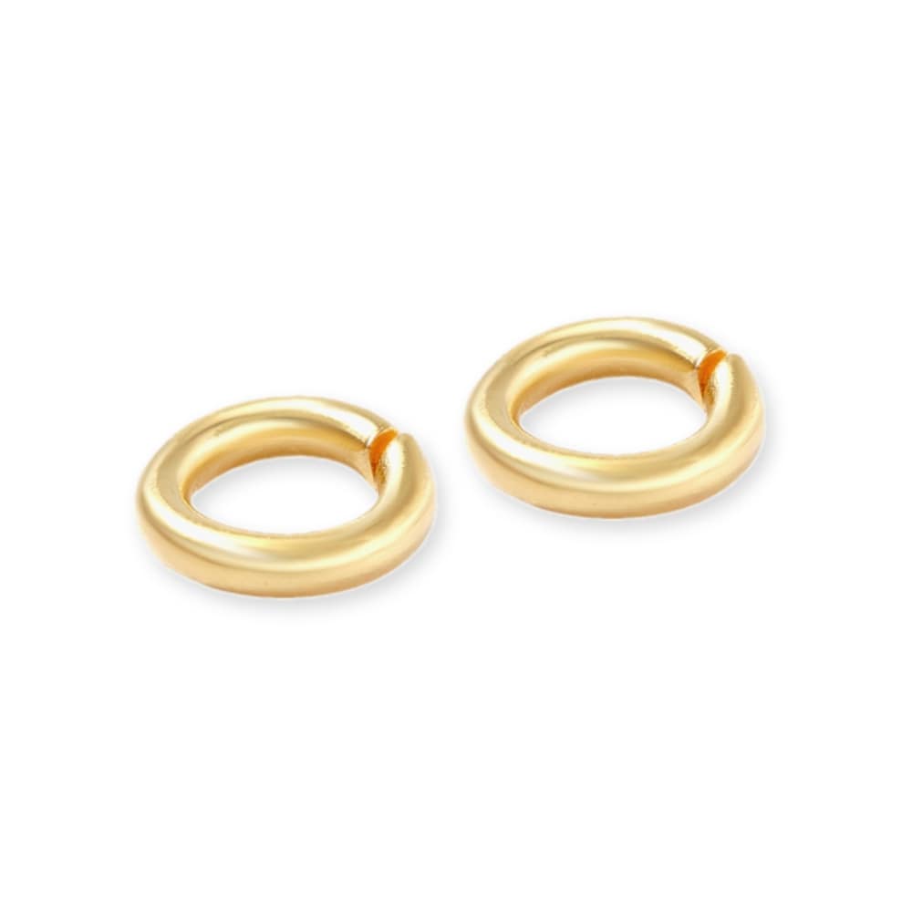 10 stuks Roestvrij stalen (RVS) buigringen goud - 7x0,8mm
