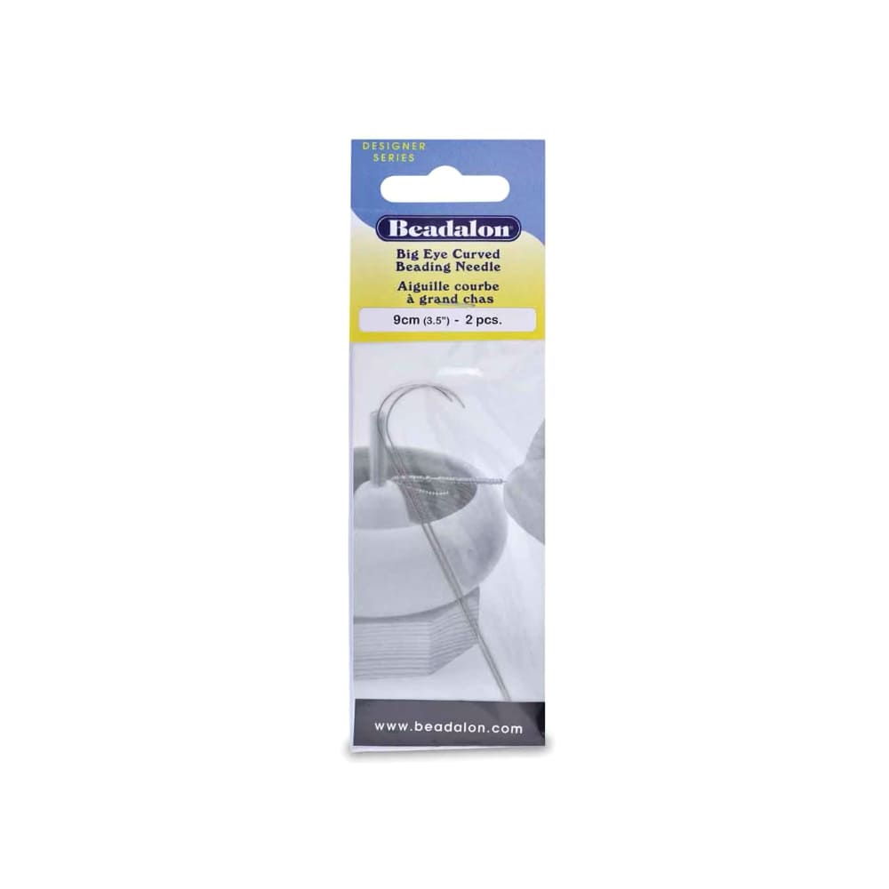 2 stuks Beadalon Curved Big Eye rijgnaald - 9cm