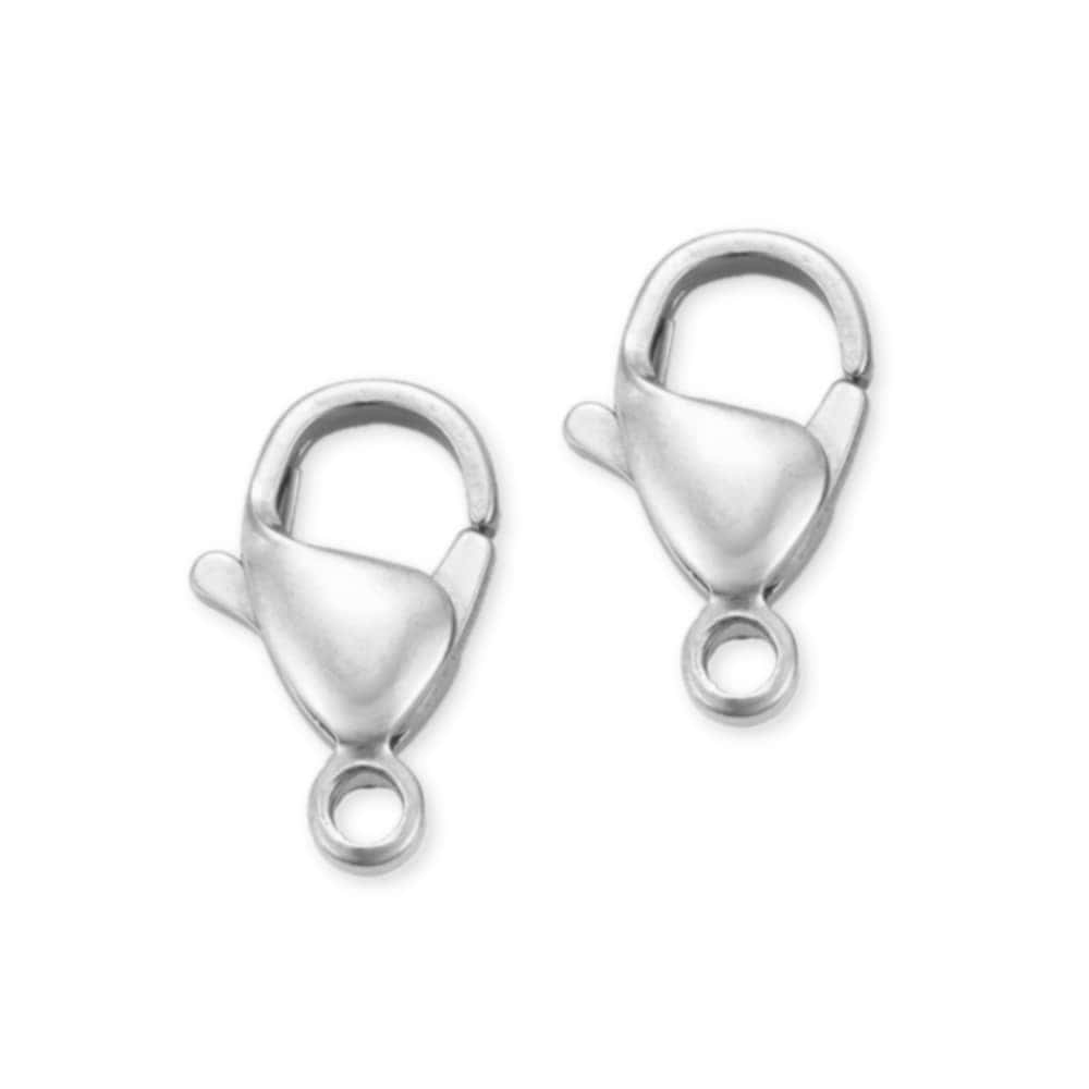 5 stuks Roestvrij stalen (RVS) karabijnsloten zilver - 10x6mm