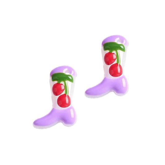 (per stuk) Handgemaakte lampwork hanger kers - 24x17x8~8.5mm