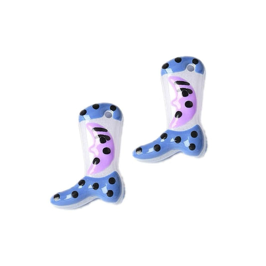 (per stuk) Handgemaakte lampwork hanger maan - 24x17x8~8.5mm