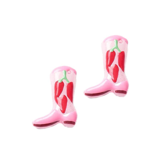 (per stuk) Handgemaakte lampwork hanger peper - 24x17x8~8.5mm