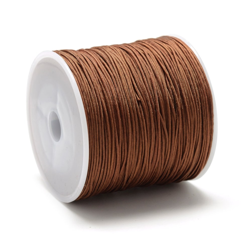 5 meter rol Macramé draad donker bruin - 0,8mm