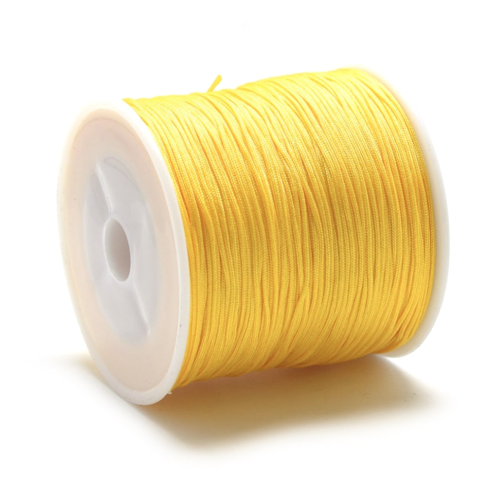 5 meter rol Macramé draad geel - 0,8mm