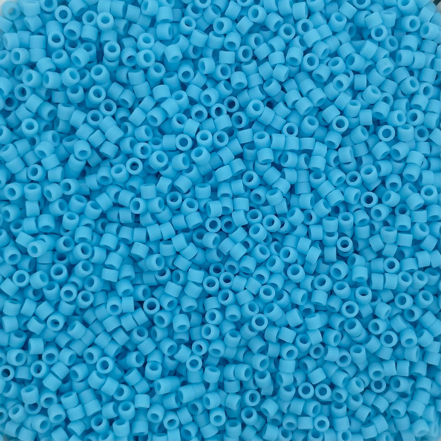 3gram Miyuki delica 11/0 Opaque matte turquoise blue - 755