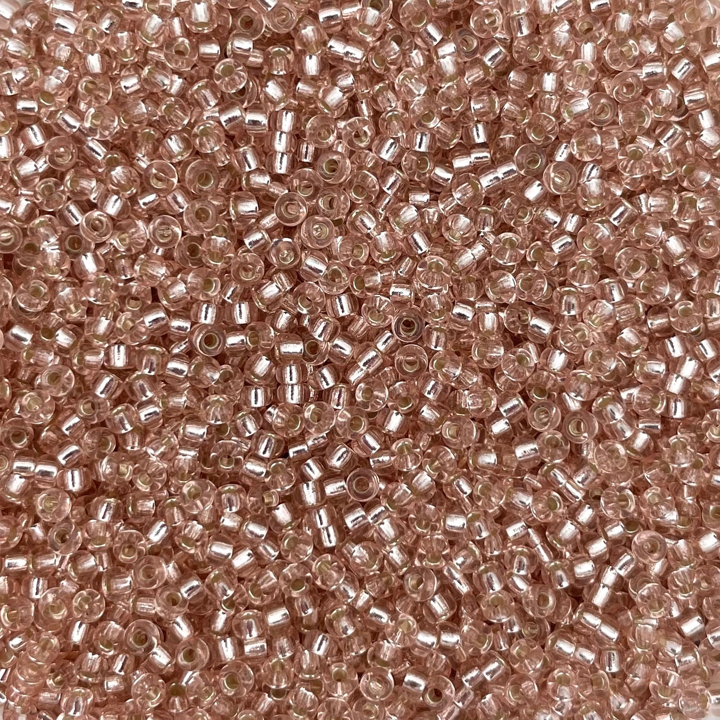 5gram Miyuki rocailles 11/0 (2mm) Silverlined light blush - 23