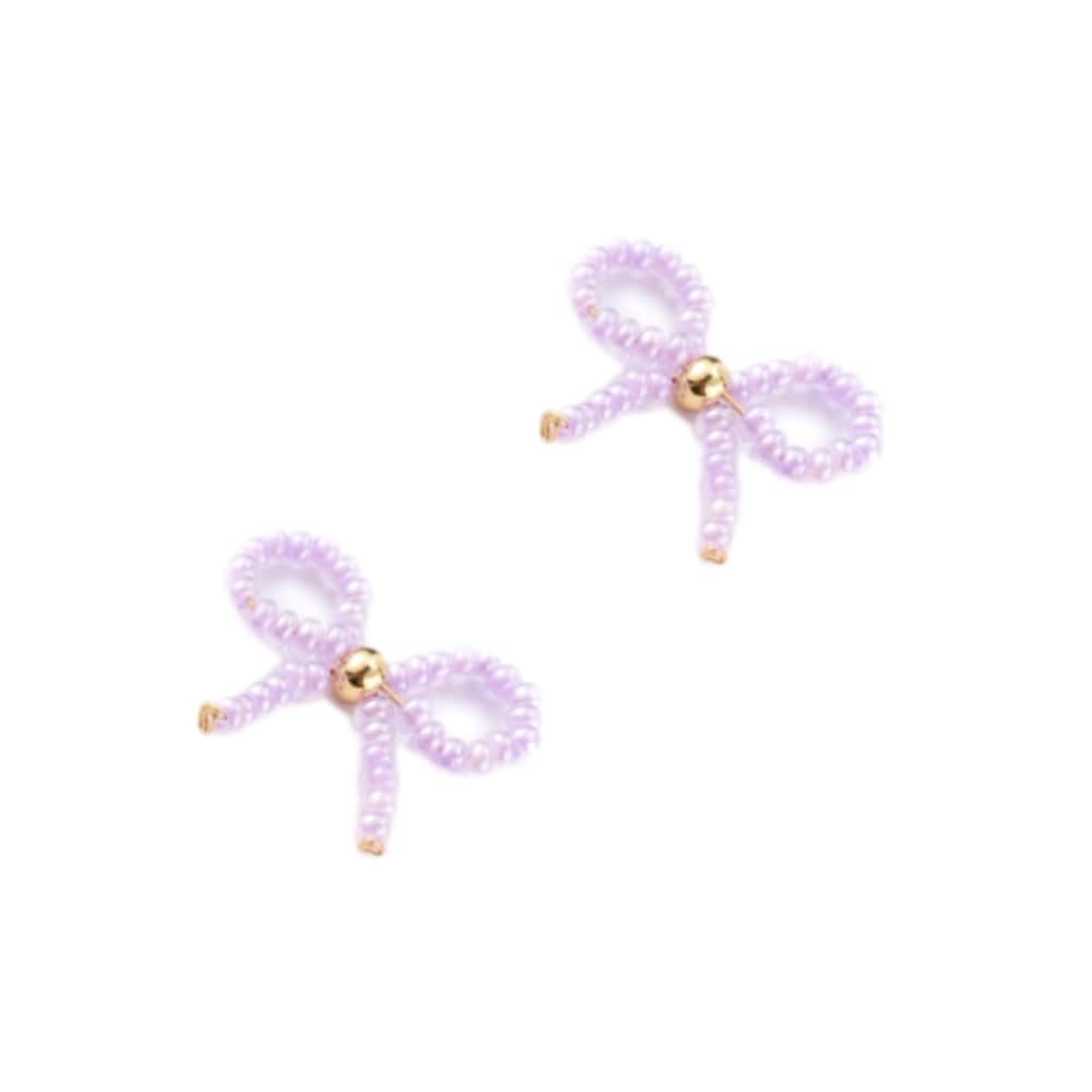 (per stuk) Rocailles strik bedel paars - 15x17mm