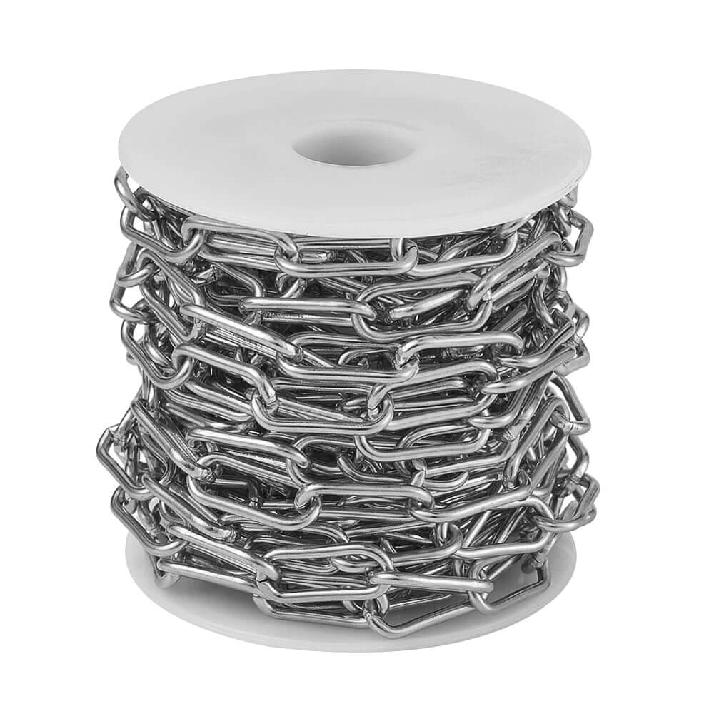 Glanzend zilveren roestvrijstalen paperclipkettingklosje, perfect voor allergievrije, duurzame sieraden maken.