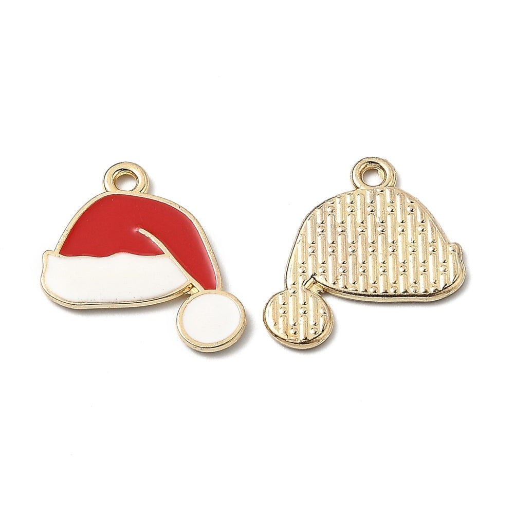 (per stuk) Kerst muts bedel - 21x19mm