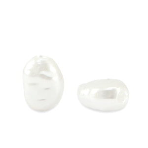 5 stuks Imitatie Zoetwaterparel wit - 6x7mm