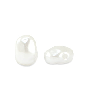 5 stuks Imitatie Zoetwaterparel wit - 7x5mm