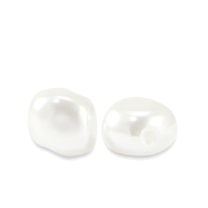 5 stuks Imitatie Zoetwaterparel wit - 8x6mm