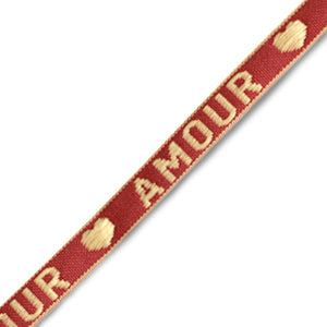 (per meter) "Amour" Rood Beige - 10mm