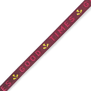 (per meter) "Good Times" lint Paars Roze - 10mm