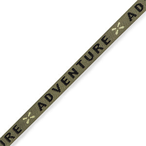 (per meter) "Adventure" lint groen zwart - 10mm