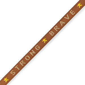 (per meter) "Strong Brave" lint donker oranje - 10mm