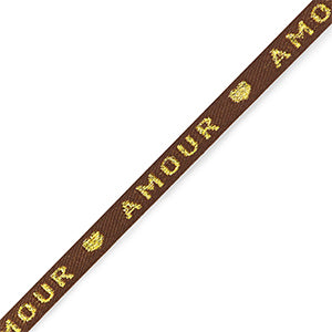 (per meter) "Amour" Bruin Goud - 10mm