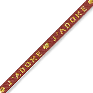 (per meter) "J'Adore" lint rood goud - 10mm