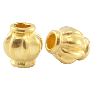 (per stuk) DQ metaal kraal goud - 4x3,5mm