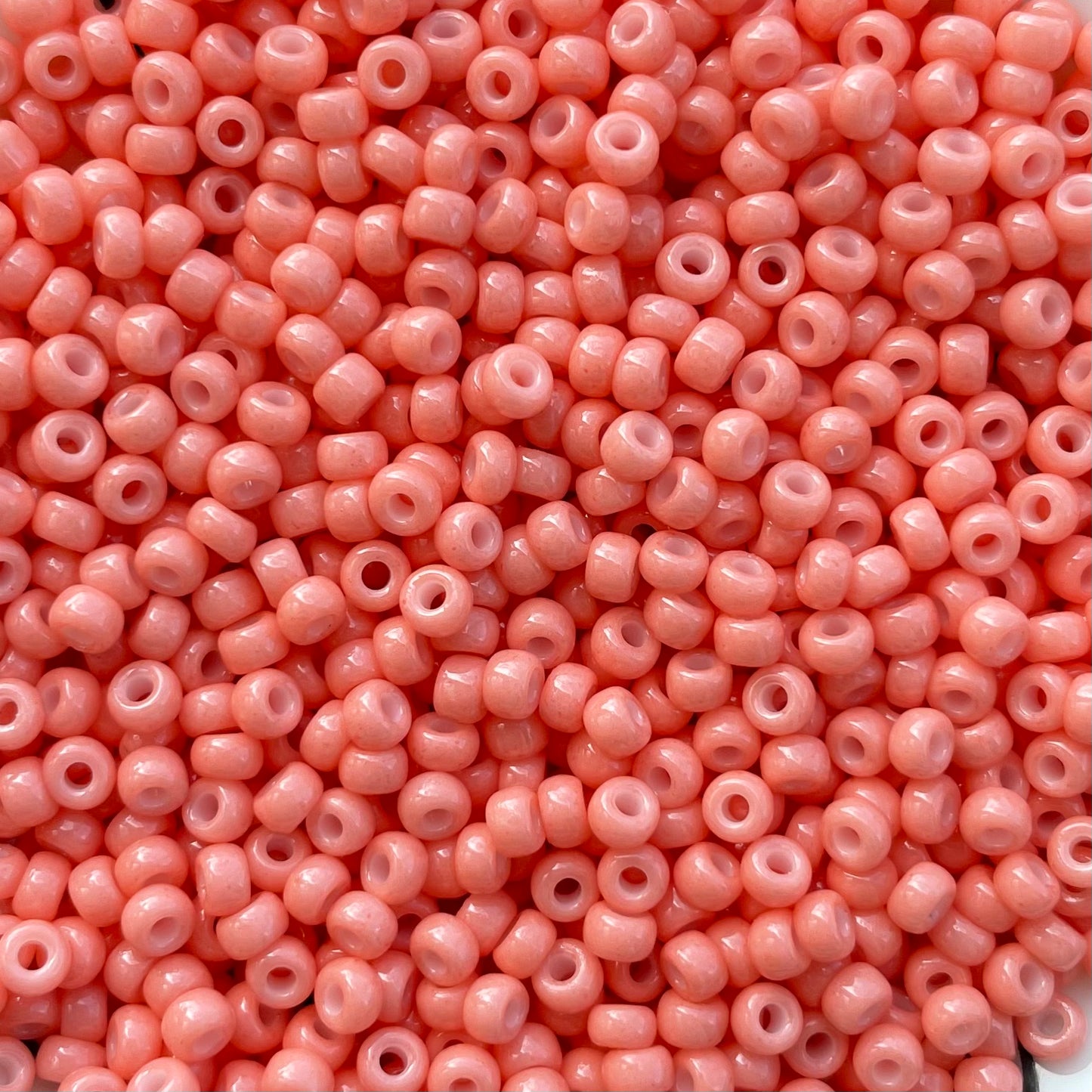 5gram Miyuki Rocailles 8/0 (3mm) Duracoat opaque dark salmon pink - 8-4462