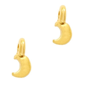 (per stuk) Bedel DQ metaal maan goud - 7x3mm