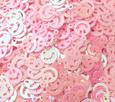 Smiley Confetti Roze - 10gram