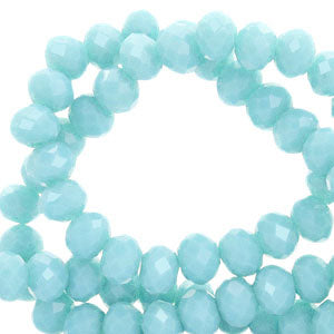 10 stuks Facet Glaskraal Blauw - 6x4mm