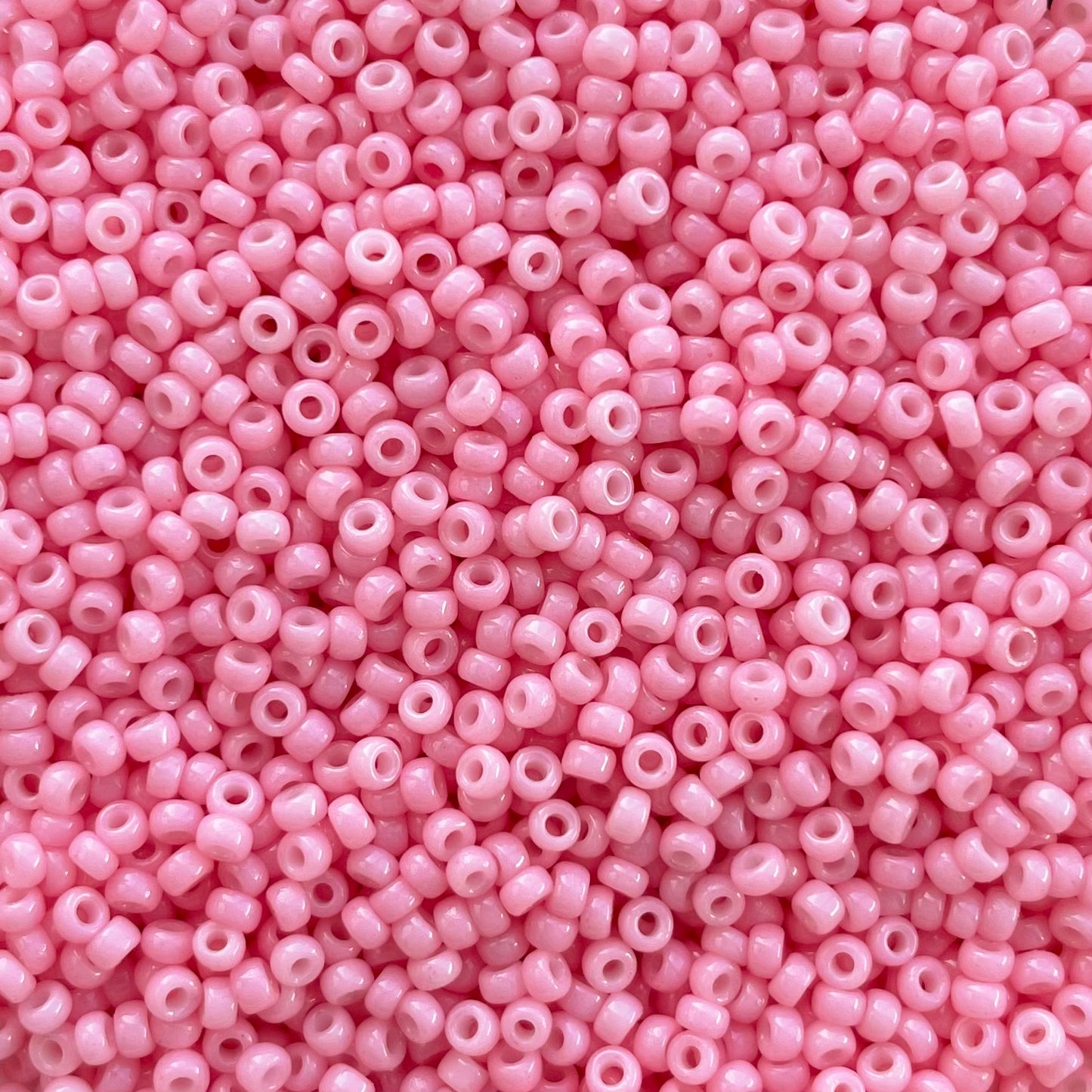 5gram Miyuki Rocailles 11/0 (2mm) Duracoat opaque light carnation pink - 11-4466