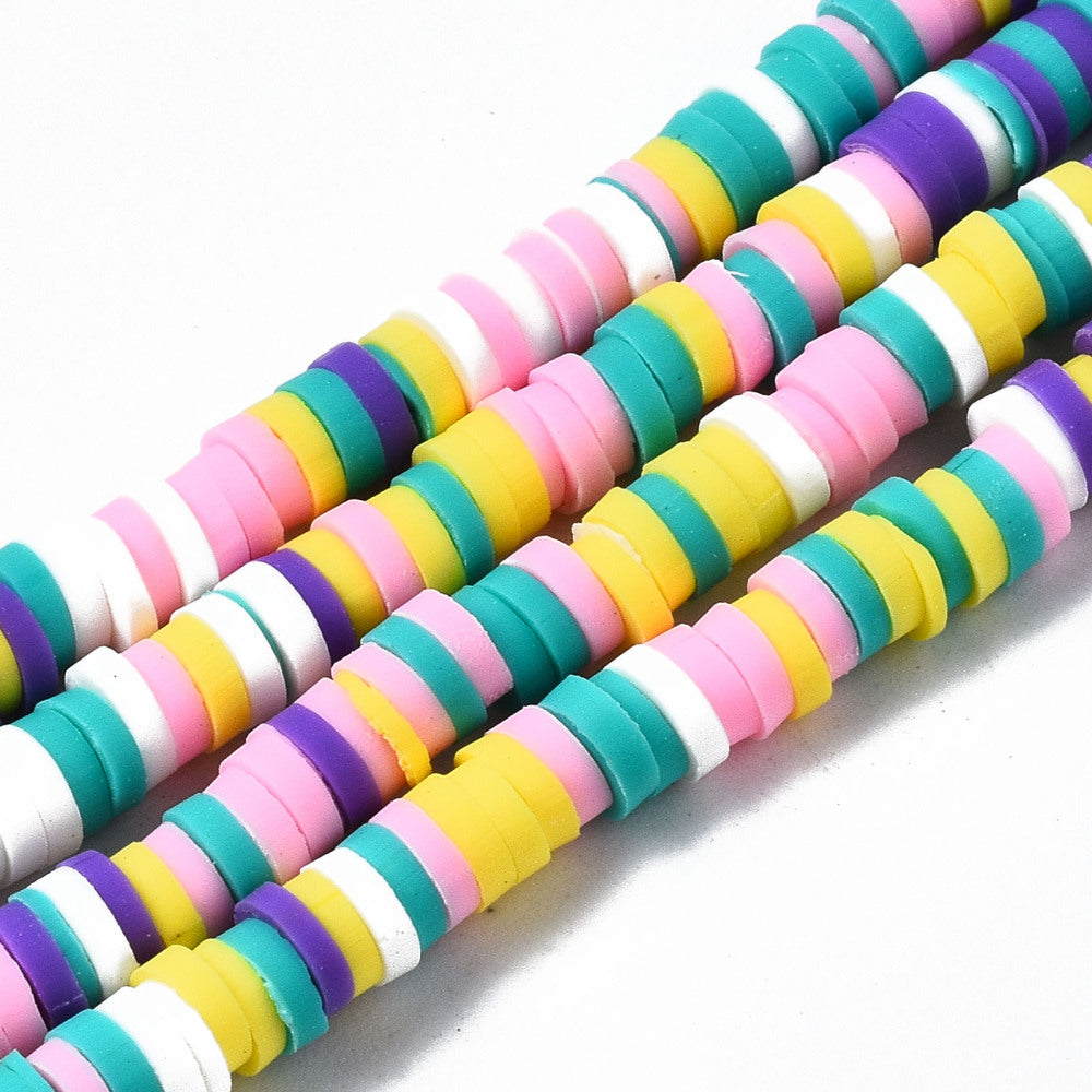 40cm Streng Katsuki polymeer kralen Summer Mix - 4mm