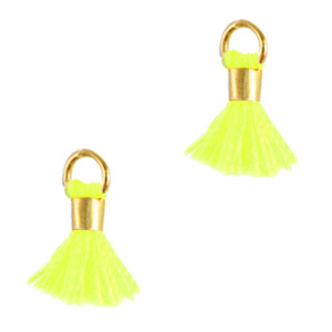 (per stuk) Kwastje Goud Geel - 7mm