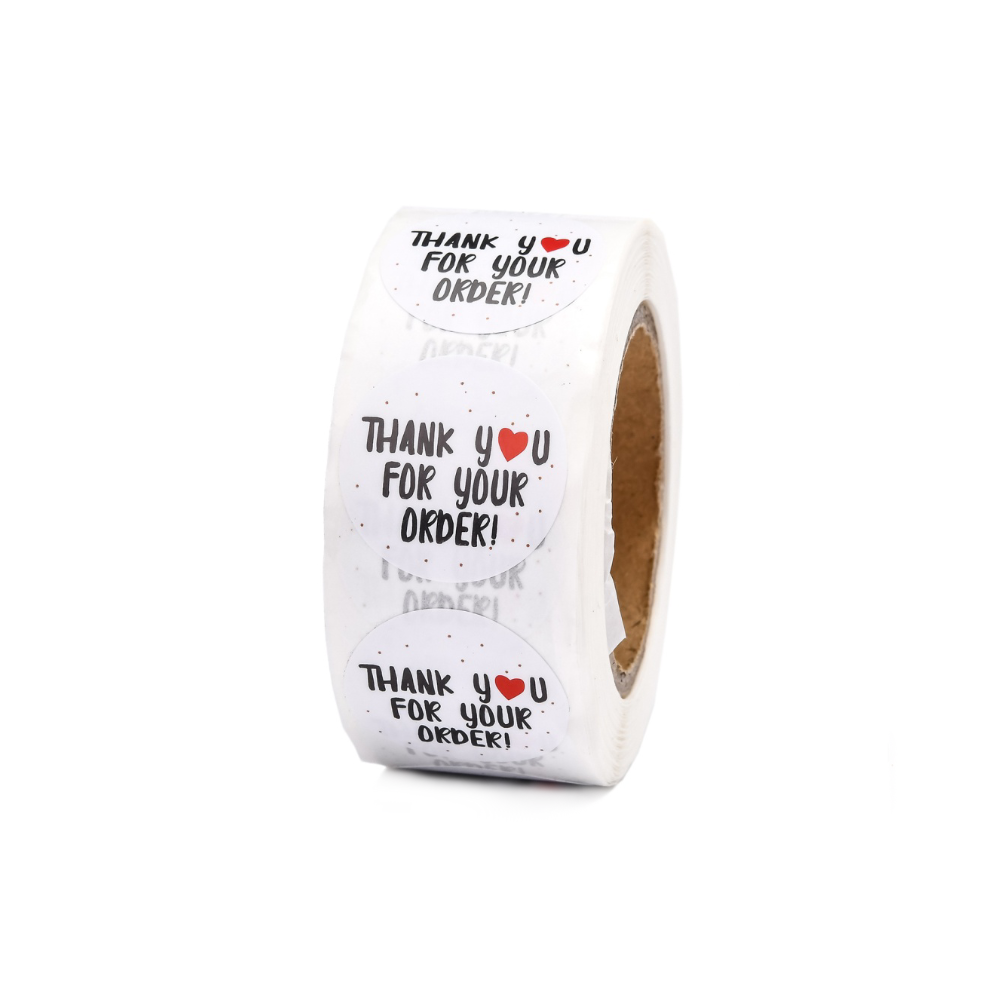 500stuks (per rol) Thank You for your Order Sticker - 25mm