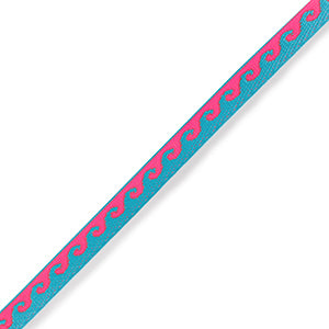 (per meter) Waves lint Neon Blauw Roze - 10mm