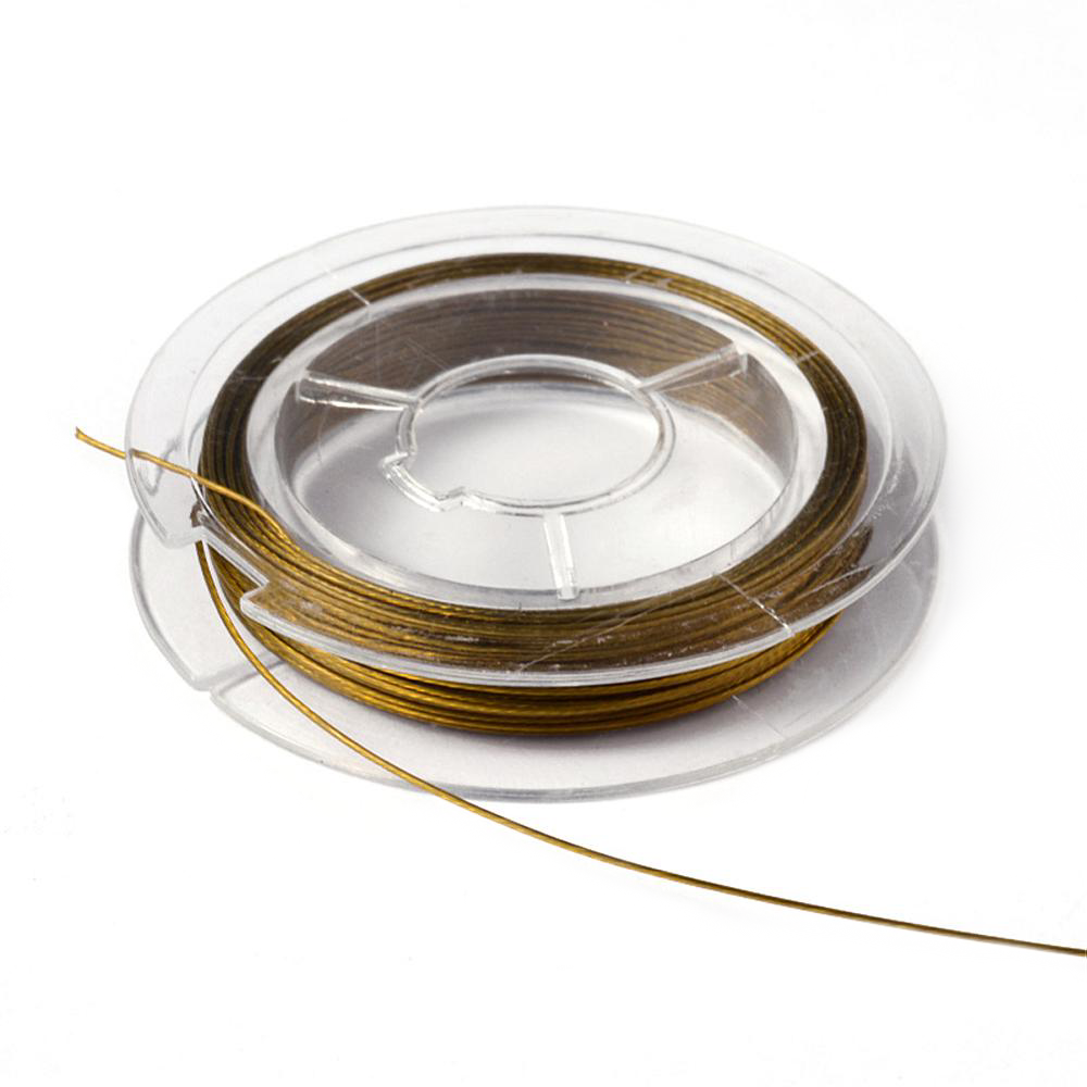 10 meter rol Metaaldraad goud - 0,45mm