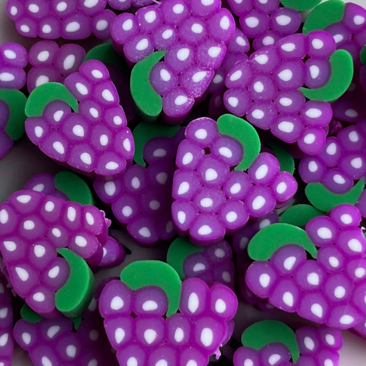 (per stuk) Polymeer fruit kraal Druiven - 10mm
