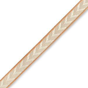 (per meter) Pijlen beige lint bruin - 10mm