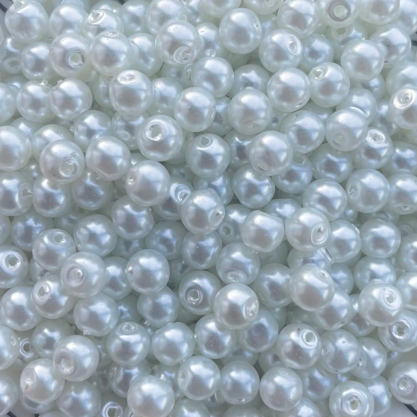 100 stuks Glasparels wit - 4mm