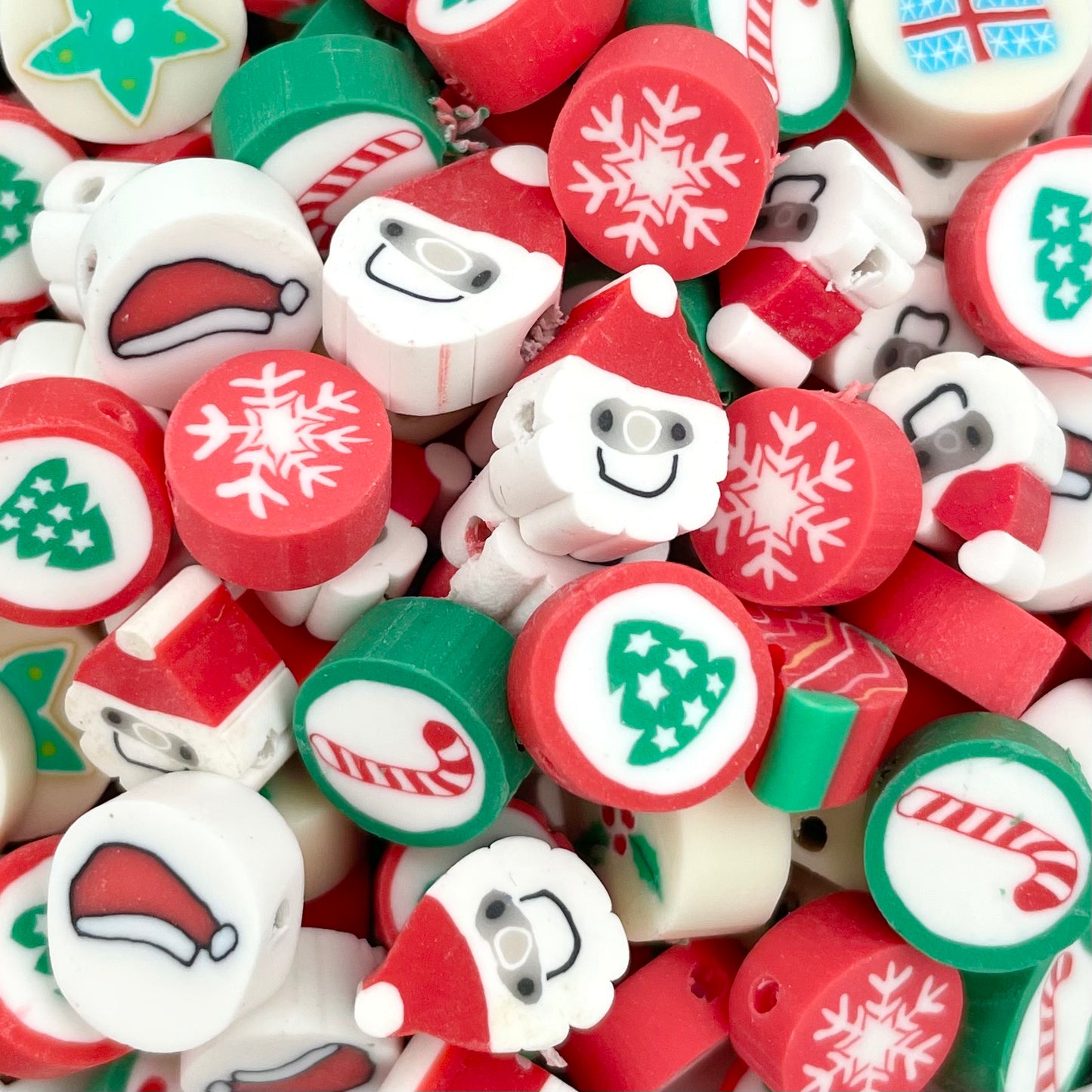 5 stuks Verschillende Polymeer Kerst kralen - 10mm (1)