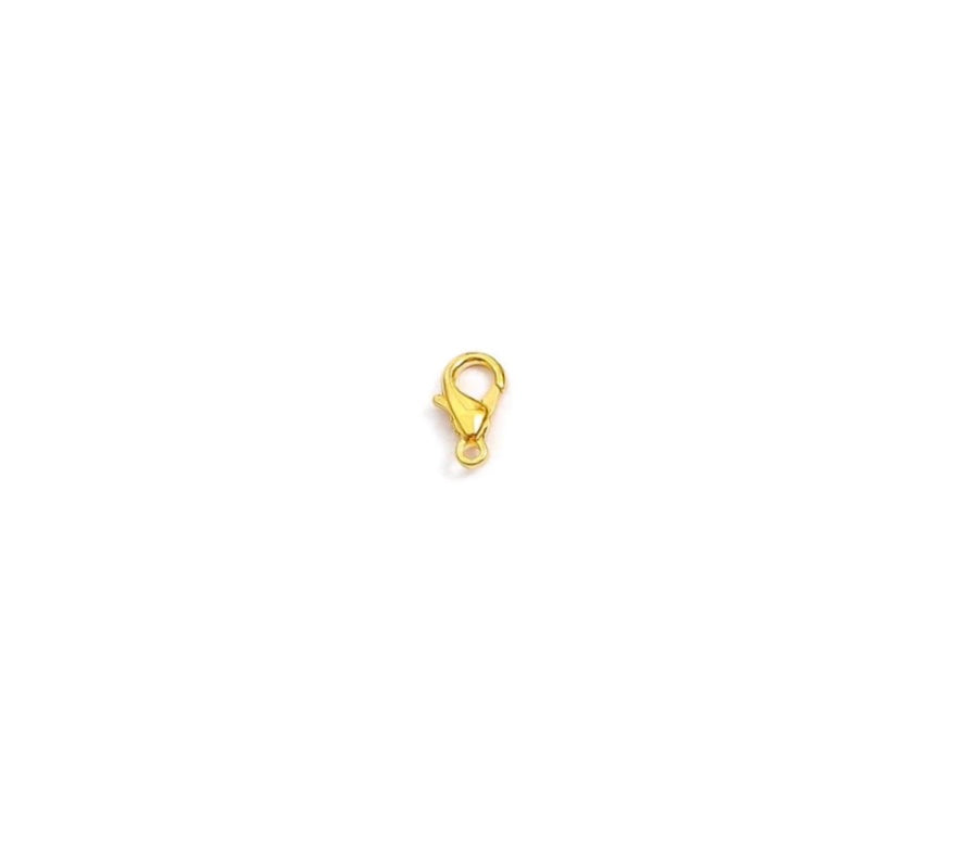 10 stuks Karabijnslot goud - 12x6mm