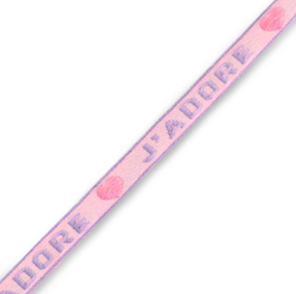 (per meter) "J'Adore" lint roze paars - 10mm