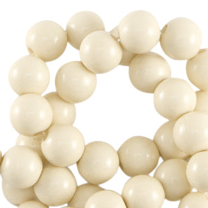 100 stuks acryl kralen shiny beige - 4mm