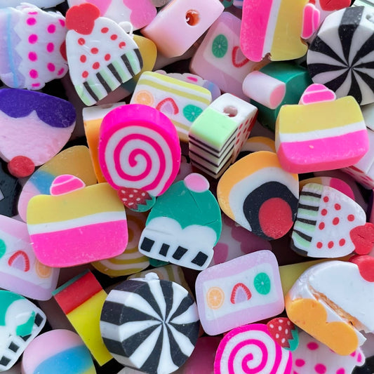 5 stuks Polymeer Snoep kralen - 10mm