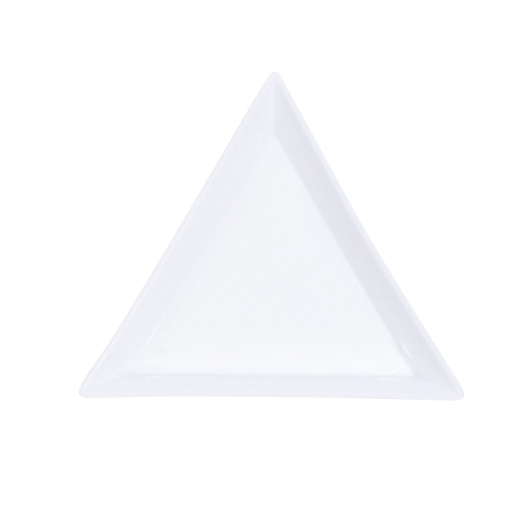 (per stuk) Kralenbakje Driehoek Wit